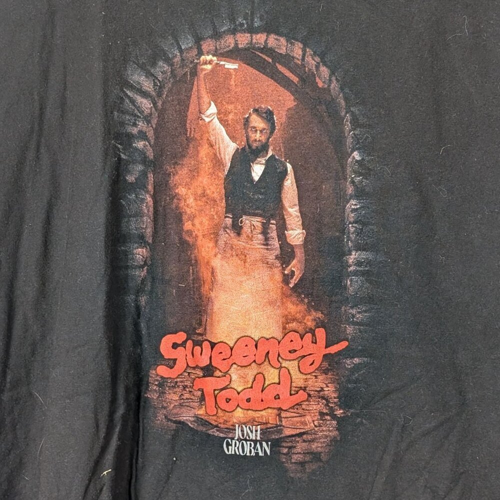 Sweeney Todd Broadway Josh Gorban Black Graphic T-Shirt Size 2XL Theatre - Picture 2 of 4